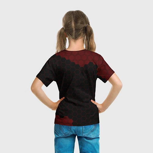 Детская футболка Символ Death Stranding и краска вокруг на темном ф / 3D-принт – фото 6