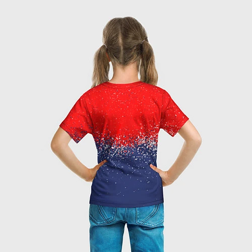 Детская футболка Atletico madrid атлетико мадрид брызги красок / 3D-принт – фото 6