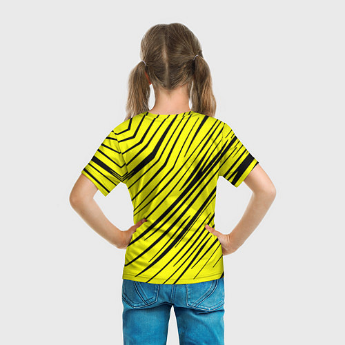 Детская футболка Borussia боруссия абстрактный фон желтый / 3D-принт – фото 6