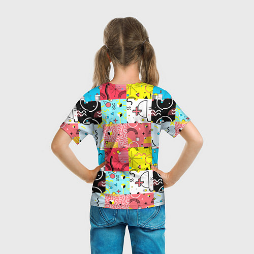 Детская футболка COLORED GEOMETRIC SHAPES / 3D-принт – фото 6