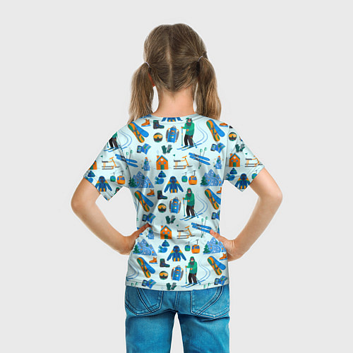 Детская футболка SKI TRAIL / 3D-принт – фото 6