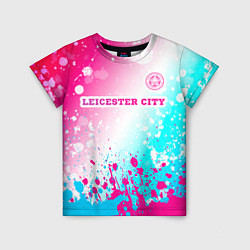 Футболка детская Leicester City Neon Gradient, цвет: 3D-принт