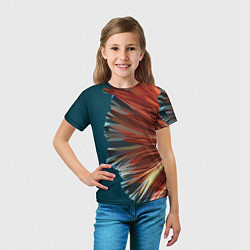 Футболка детская Полигональные линии, цвет: 3D-принт — фото 2