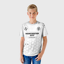 Футболка детская Manchester City Champions Униформа, цвет: 3D-принт — фото 2