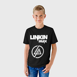 Футболка детская Linkin Park логотип и надпись, цвет: 3D-принт — фото 2