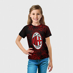 Футболка детская Ac milan фк милан logo, цвет: 3D-принт — фото 2