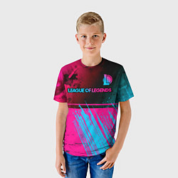 Футболка детская League of Legends Neon Gradient, цвет: 3D-принт — фото 2