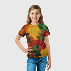Футболка детская Треугольная старая стена, цвет: 3D-принт — фото 2