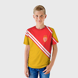 Футболка детская Монако logo, цвет: 3D-принт — фото 2