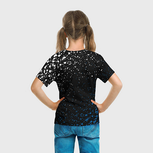Детская футболка Psg брызги красок / 3D-принт – фото 6