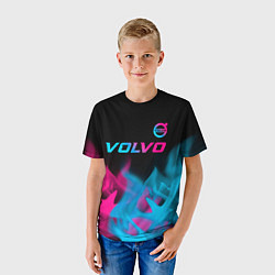 Футболка детская Volvo Neon Gradient, цвет: 3D-принт — фото 2