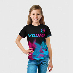Футболка детская Volvo Neon Gradient, цвет: 3D-принт — фото 2
