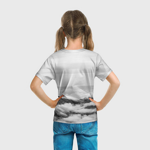 Детская футболка Горы и туман / 3D-принт – фото 6