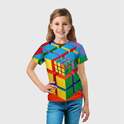 Футболка детская Цветные кубики КУБОКУБ, цвет: 3D-принт — фото 2