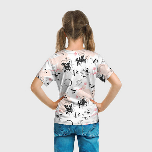 Детская футболка Многоугольники и Глаза / 3D-принт – фото 6