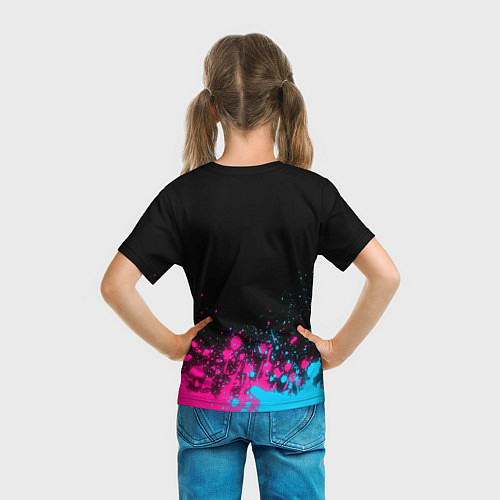 Детская футболка Bring Me the Horizon Neon Gradient / 3D-принт – фото 6