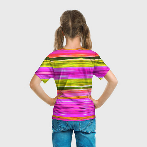 Детская футболка Game time Абстрактный полосатый узор / 3D-принт – фото 6