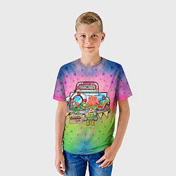 Футболка детская Продавец арбузов на машине, цвет: 3D-принт — фото 2