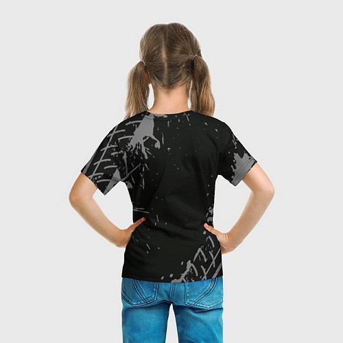 Детская футболка Great Wall в стиле Top Gear со следами шин на фоне / 3D-принт – фото 6