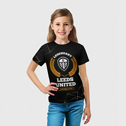Футболка детская Лого Leeds United и надпись Legendary Football Clu, цвет: 3D-принт — фото 2