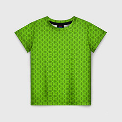 Футболка детская Зеленые ячейки текстура, цвет: 3D-принт