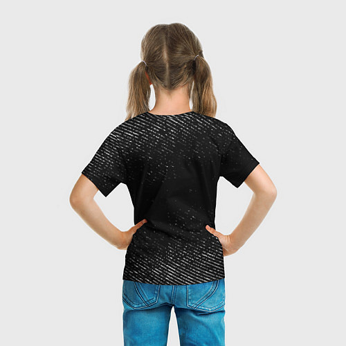 Детская футболка Barcelona с потертостями на темном фоне / 3D-принт – фото 6