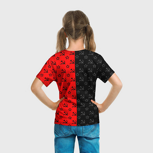 Детская футболка Ссср - серп и молот - паттерн / 3D-принт – фото 6