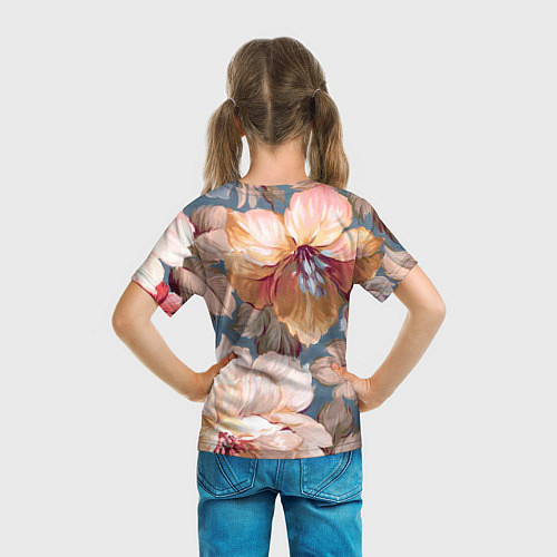 Детская футболка Рисунок цветов / 3D-принт – фото 6