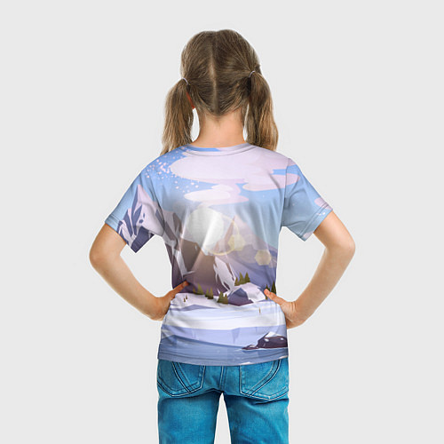 Детская футболка Медведица в шубке / 3D-принт – фото 6