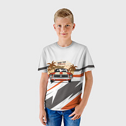 Футболка детская Ретро-авто и пальмы, цвет: 3D-принт — фото 2