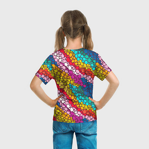 Детская футболка Абстракция - радужное настроение / 3D-принт – фото 6