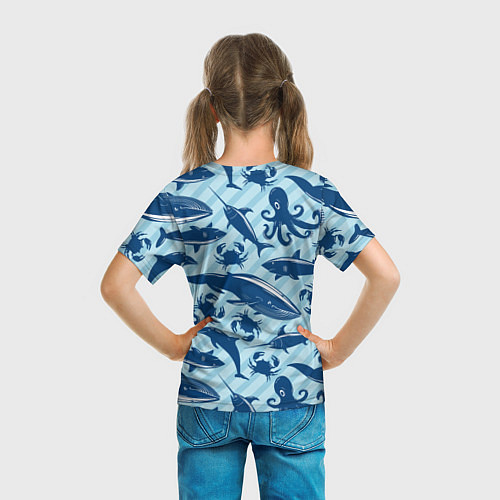 Детская футболка Жители океанских глубин / 3D-принт – фото 6