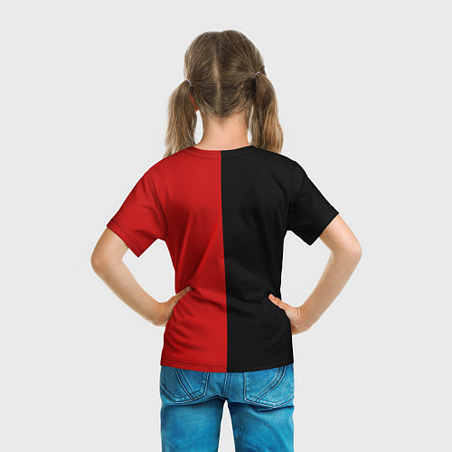 Детская футболка Чикаго Буллз black & red / 3D-принт – фото 6