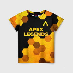 Футболка детская Apex Legends - gold gradient: символ сверху, цвет: 3D-принт