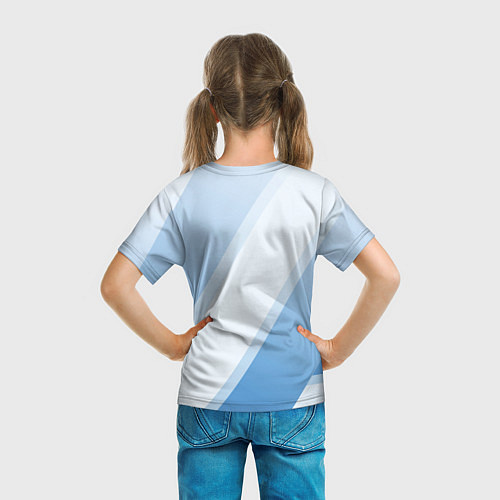 Детская футболка Tottenham hotspur Голубые полосы / 3D-принт – фото 6