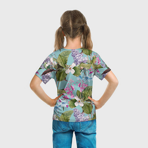 Детская футболка Цветы Цветущая Сирень / 3D-принт – фото 6