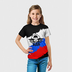 Футболка детская ВДВ - герб и триколор, цвет: 3D-принт — фото 2