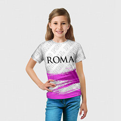 Футболка детская Roma pro football: символ сверху, цвет: 3D-принт — фото 2