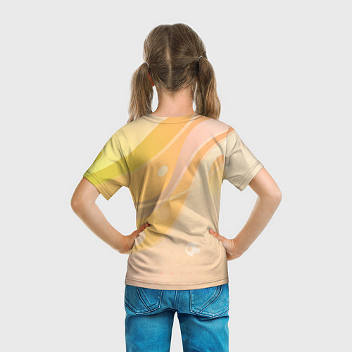 Детская футболка Monaco желтый абстрактный фон / 3D-принт – фото 6