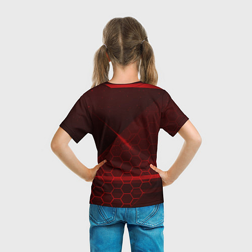 Детская футболка Ac milan Соты / 3D-принт – фото 6