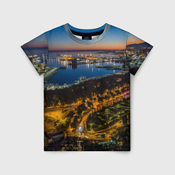 Детская футболка Ночной город с высоты