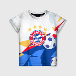 Футболка детская Bayern munchen Абстракция геометрии, цвет: 3D-принт