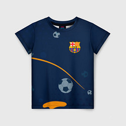 Футболка детская Barcelona Абстракция, цвет: 3D-принт