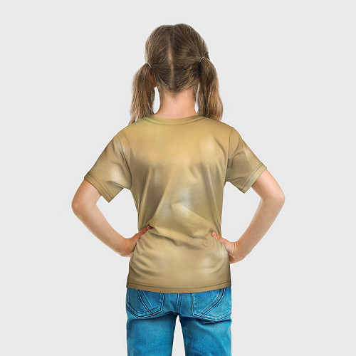 Детская футболка Спокойный волк / 3D-принт – фото 6