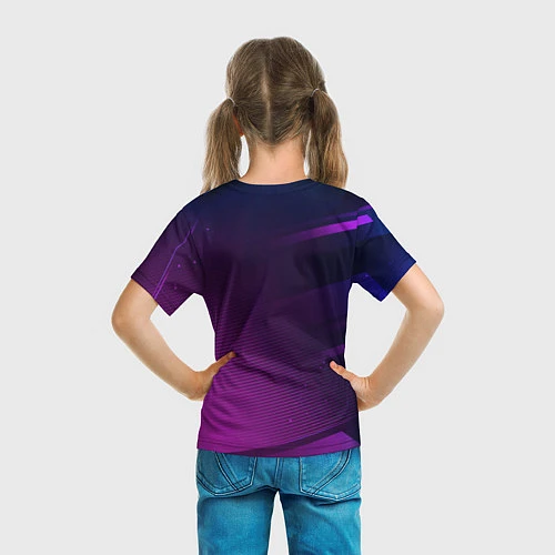 Детская футболка Lineage 2 gaming champion: рамка с лого и джойстик / 3D-принт – фото 6