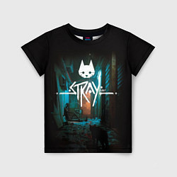 Футболка детская Stray кот в ночи, цвет: 3D-принт