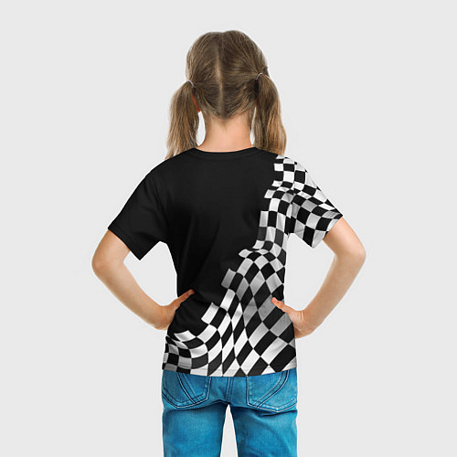 Детская футболка Mercedes racing flag / 3D-принт – фото 6