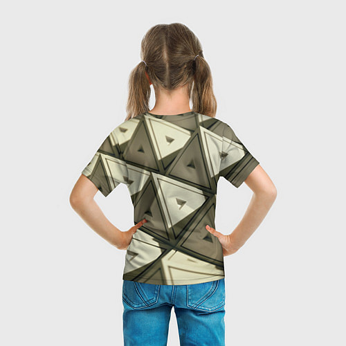 Детская футболка 3D иллюзия-пирамиды / 3D-принт – фото 6