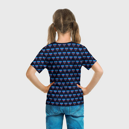 Детская футболка Poppy Playtime - Huggy Wuggy Pattern / 3D-принт – фото 6