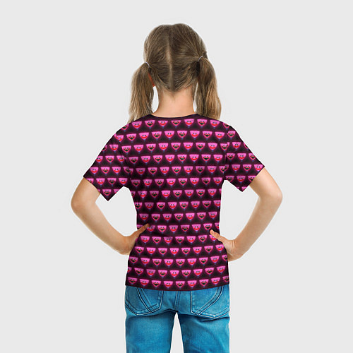 Детская футболка Poppy Playtime - Kissy Missy Pattern - Huggy Wuggy / 3D-принт – фото 6